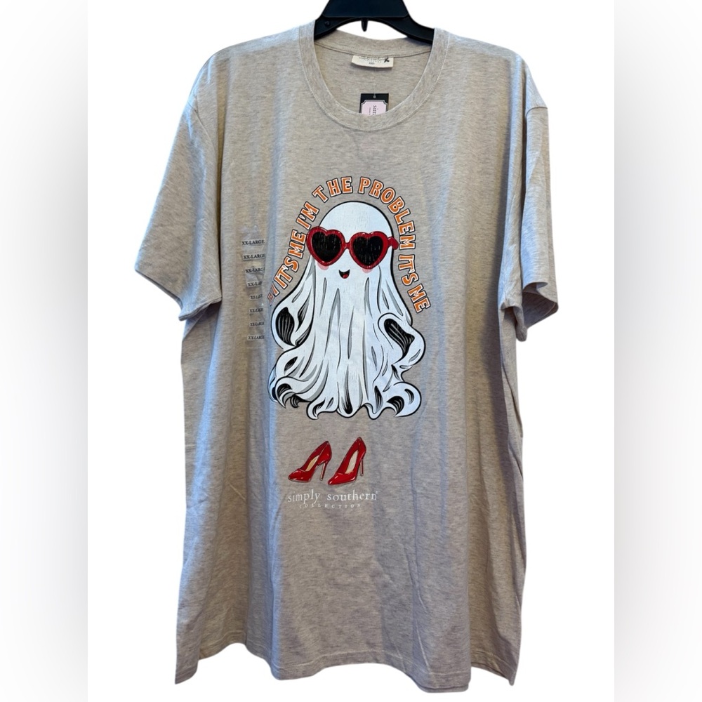 Simply Southern Taylor Swift I'm The Problem It’s Me Cute Ghost Short Sleeve Tee